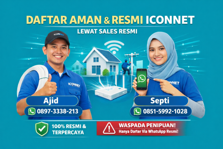 Sales Resmi ICONNET via WhatsApp: Ajid & Septi