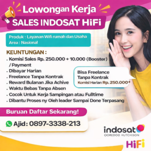 Lowongan Kerja Sales Indosat Hifi