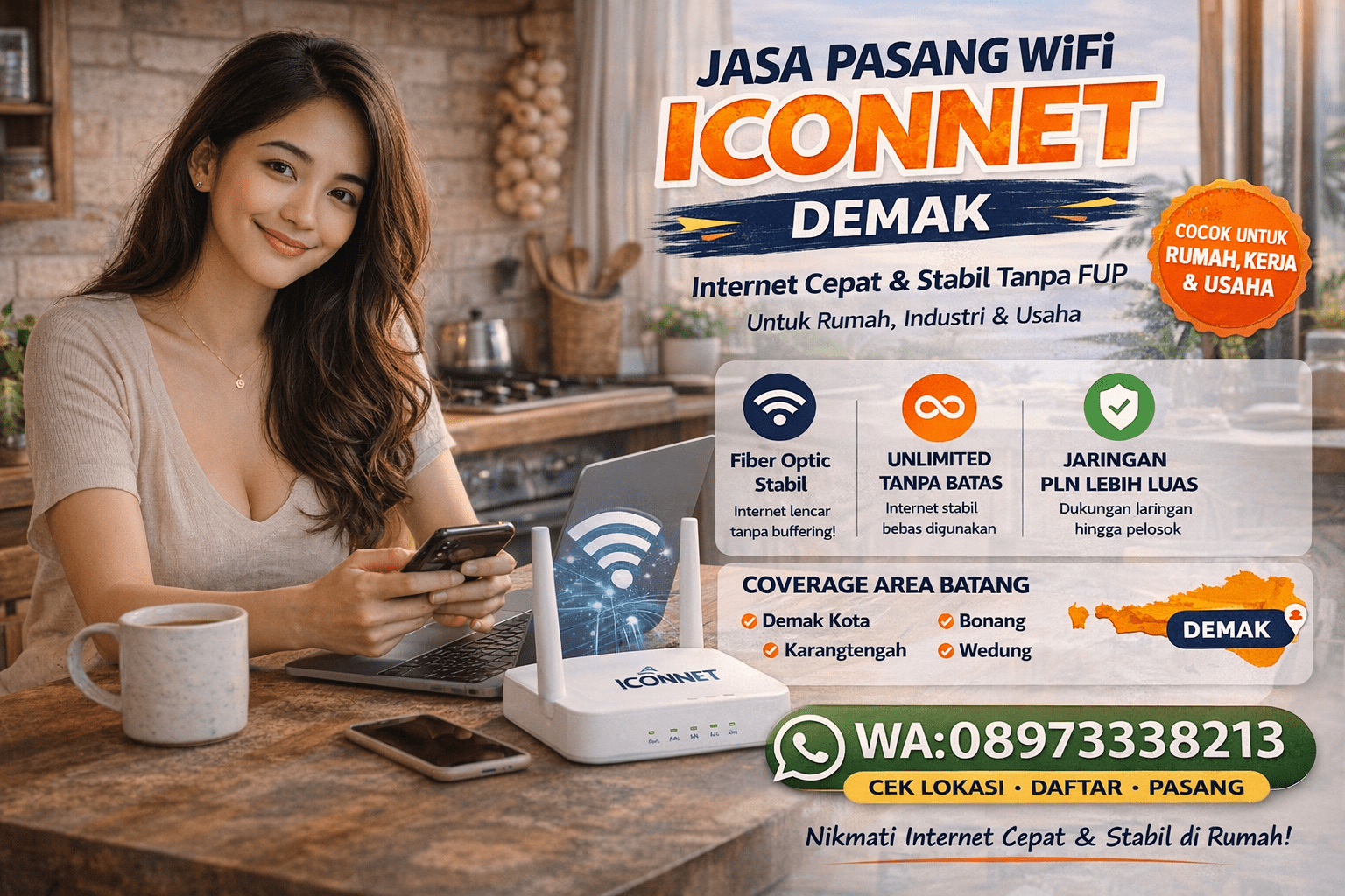 Pasang WiFi ICONNET Demak
