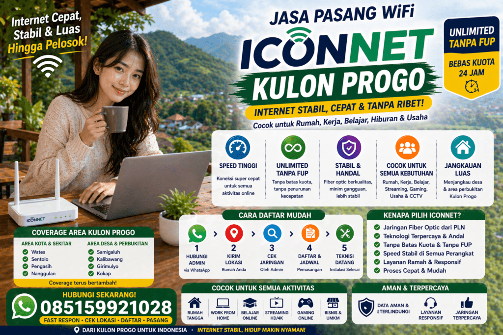 Jasa internet cepat di Kulon Progo