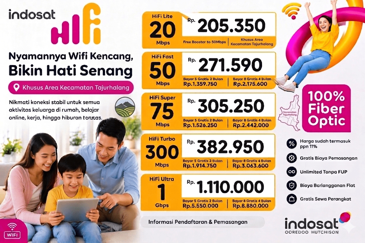 JASA PEMASANGAN WIFI DITAJURHALANG