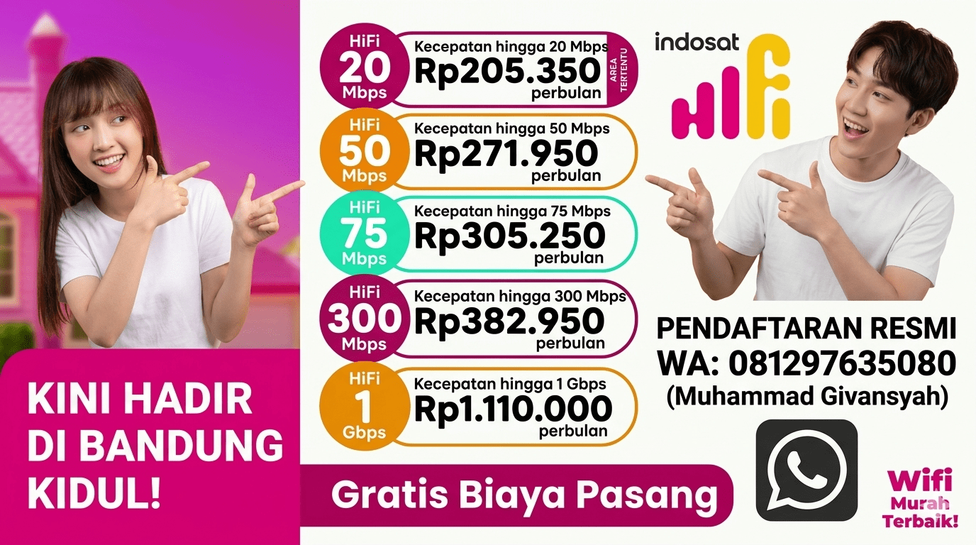Jasa Pasang Indosat Hifi Kecamatan Bandung Kidul