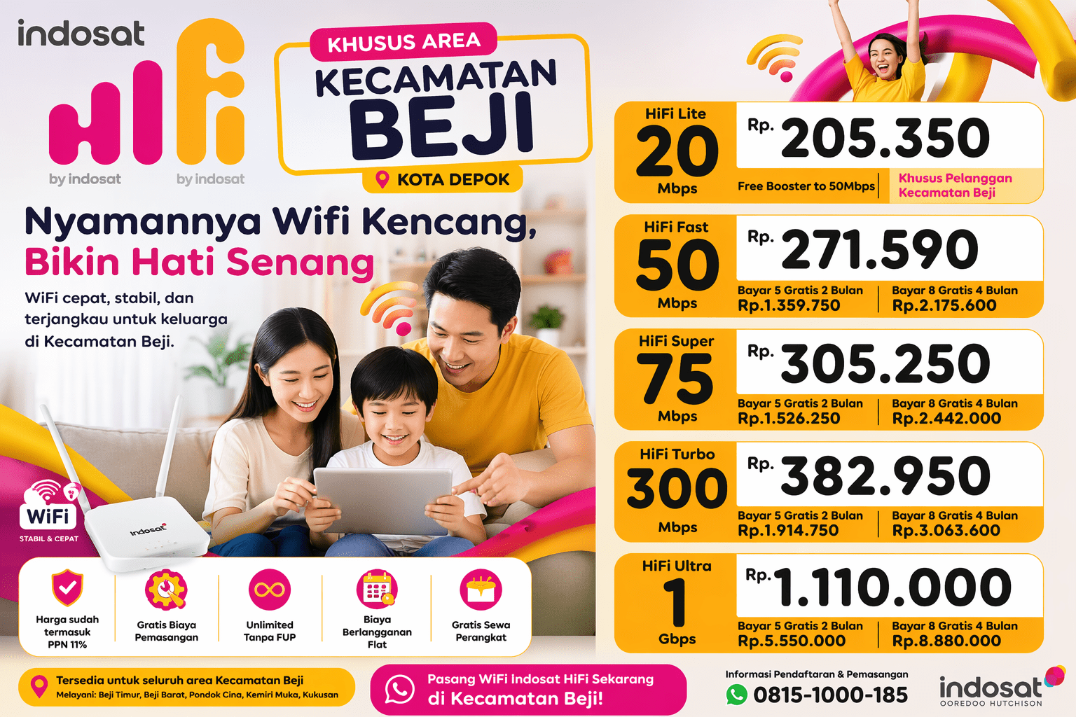 jasa pemasangan wifi dikecamatan beji